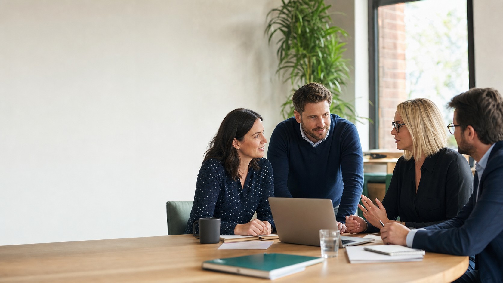 Business leaders exploring flexible HR support with an adviser